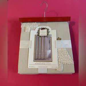 New IKAT TREE EMBROIDERED SHOWER CURTAIN 72"x72" Christmas holidays Price FIRM!